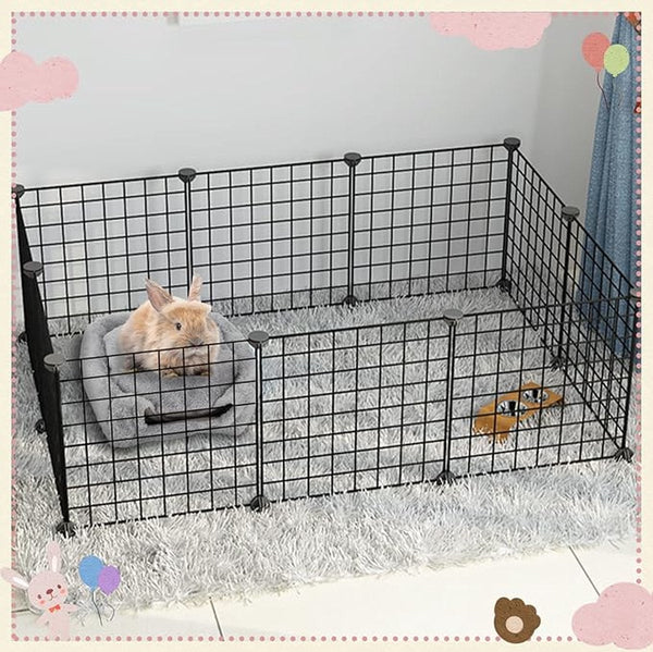 Gray Rabbit Hutch For Small Pets 34X34x36cm Indoor Rodent Cage Small Animal Cages & Hutches