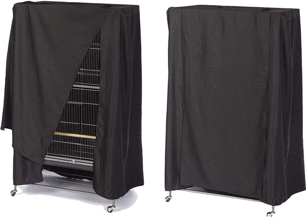 Waterproof Parrot Cage Cover 210D Oxford Cloth 104X69x122cm Black Bird Cages