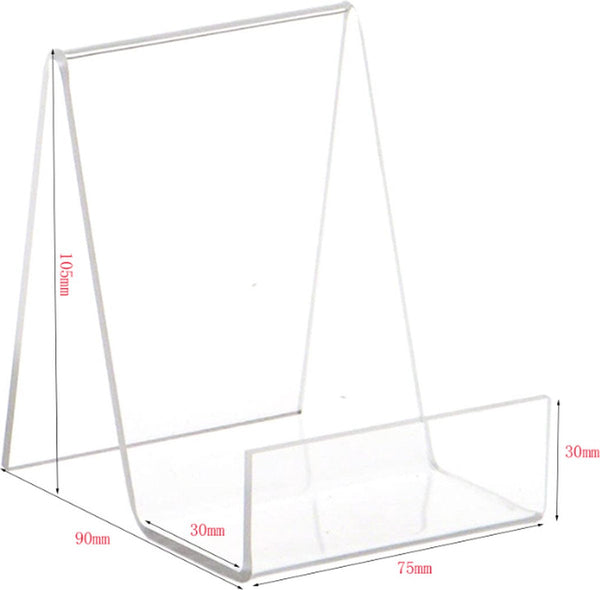 Bookend Transparent Holder Stand Acrylic 75*90*105Mm Bookends