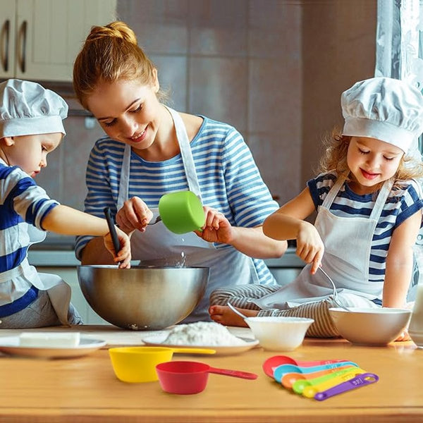 12 Piece Measuring Spoon Set Spoons Colorful Cups Pp Scoops & Kitchen Baking Utensils Coffee Plastic And 20*9.5*8.5Cm Measuring Cups Jugs & Spoons