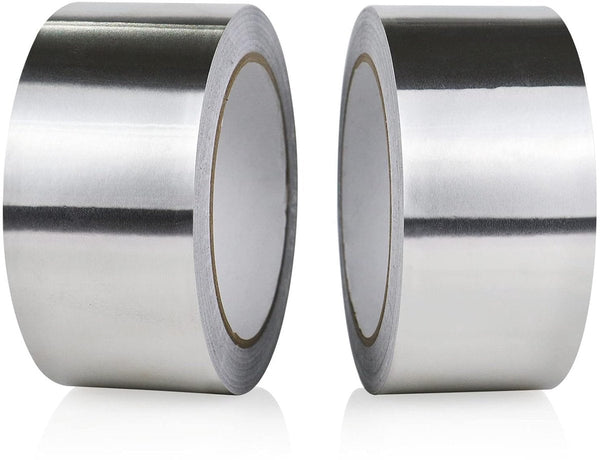 2 Pcs Aluminum Adhesive Tape Foil Sealing Insulation Heat Resistant Waterproof 5Cm X 5M For Kitchen Bathroom Electrician Metal Surface Adhesive Tapes