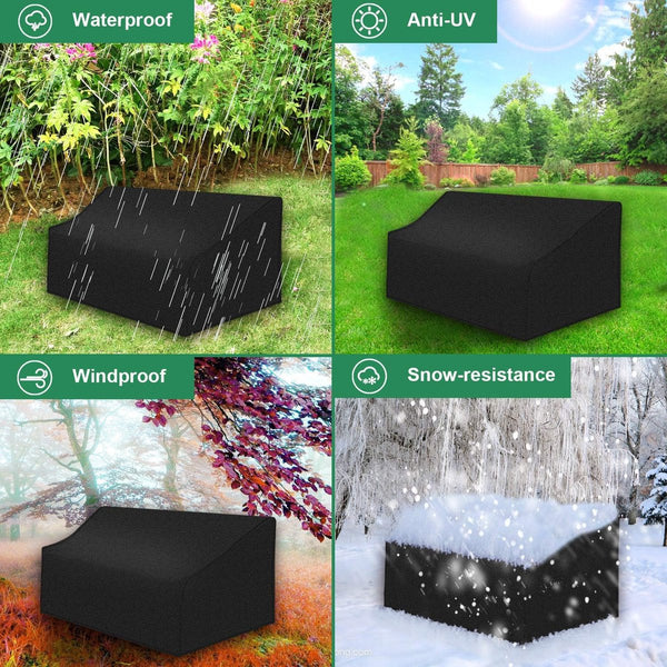 Garden Bench Cover Furniture Waterproof 210D Oxford Cloth Black 224*83*84Cm Outdoor Furniture Covers
