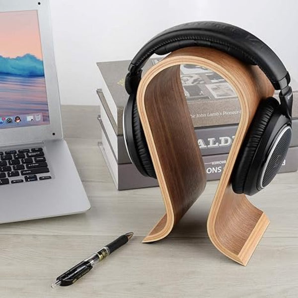 Headset Stand Headphone Holder Hook Hanger Wooden 255*100*155Mm Color Mounts & Holders