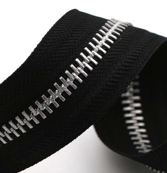 Pack Of 2 Two Way Zipper Double Slider Divisible Silver Teeth Black No. 5 70 Cm For Jackets And Coats Other Sewing