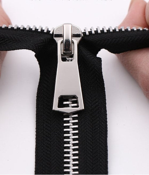 Pack Of 2 Two Way Zipper Double Slider Divisible Silver Teeth Black No. 5 70 Cm For Jackets And Coats Other Sewing
