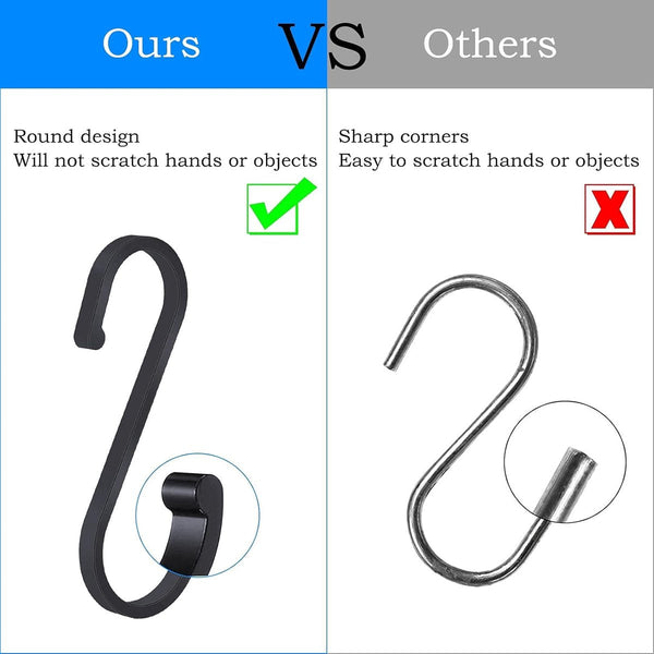 112 Pieces Hanging Hooks S 85Mm Metal For Pots And Pans Plants Coffee Cups Clothes Black Towels In The Kitchen Bedroom Bathroom Office Garden Hooks &