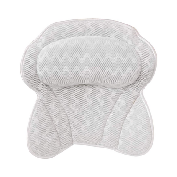 White Bath Pillow With Suction Cups For Bathtub And Jacuzzi 42X44cm Bath Pillows