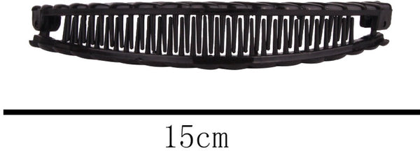 Hair Clip 3 Pieces Hairpin Banana Hairpins Women Double Comb Long Clips For Fine Thick Brown/Black/White Hair Accessories