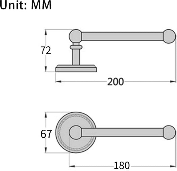 Toilet Roll Holder Paper Bathroom Accessories 200 * 72 67 Mm Brass Wall Mounted Toilet Paper Holders & Storage