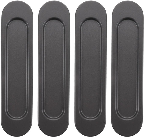 4 Pieces Sliding Door Handle Black 149*35*6 Mm Furniture Fitting Knob Self Adhesive Metal Furniture Parts