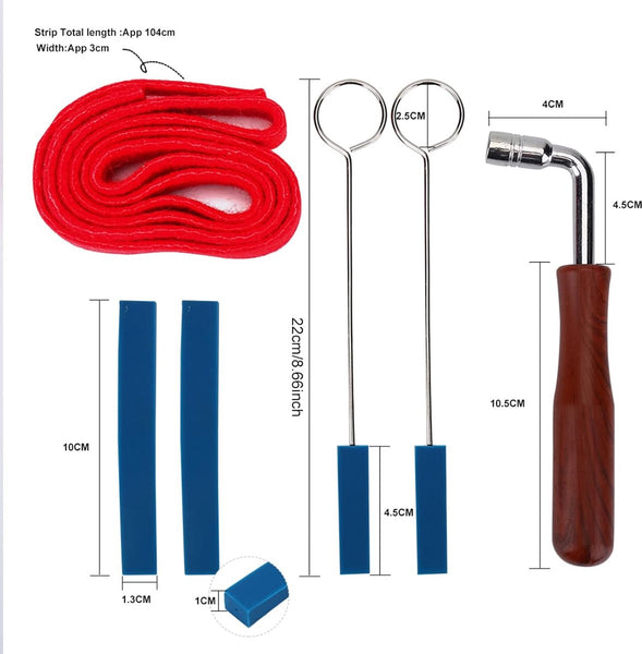 Professional Piano Tuning Kit: Hammer Dampers Mutes & Temperament Strip Blue Piano Accessories