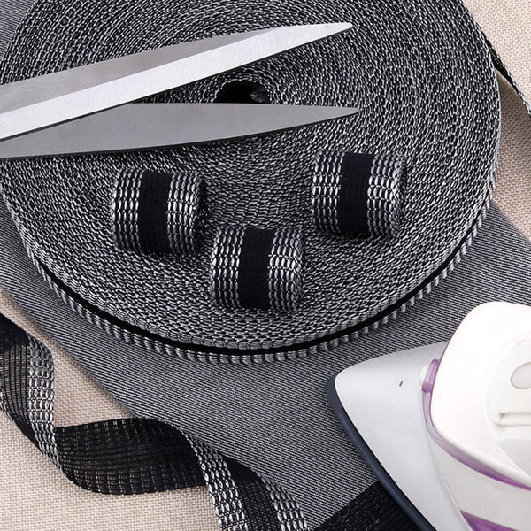 Iron On Tape Easily Shorten Trousers Yourself Black Hem For Shortening Aid 10 Meters 2.5 Cm Wide Polyester Other Sewing