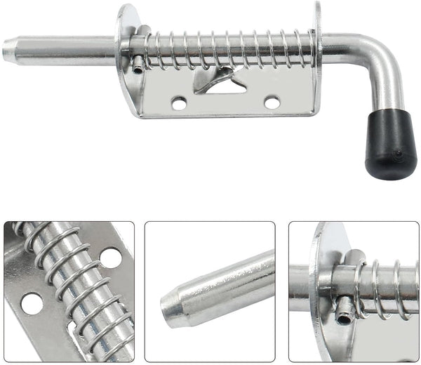 Stainless Steel Sliding Bolt Latch 12.8Cm Silver (2 Pack) Door Locks & Lock Mechanisms