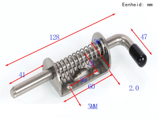 Stainless Steel Sliding Bolt Latch 12.8Cm Silver (2 Pack) Door Locks & Lock Mechanisms