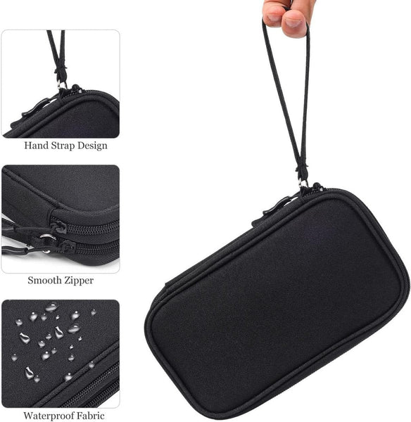 Bag Organizer Electronics & Accessories Cable Storage For Cables And Black 19.5*11*5.5Cm Polyester Storage Bags