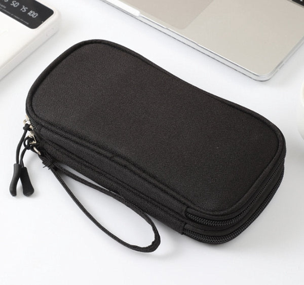 Bag Organizer Electronics & Accessories Cable Storage For Cables And Black 19.5*11*5.5Cm Polyester Storage Bags