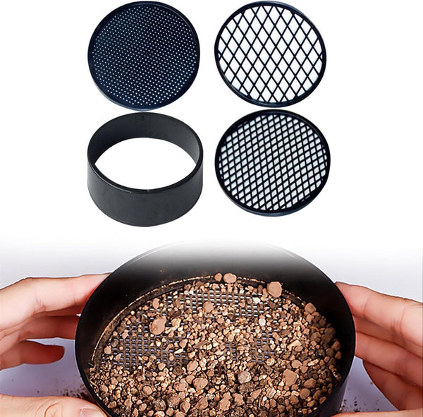 4 In 1 Garden Sieve 12Cm Round Plastic For Compost & Sand Other Plant Care & Accessories