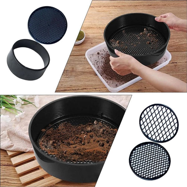 4 In 1 Garden Sieve 12Cm Round Plastic For Compost & Sand Other Plant Care & Accessories