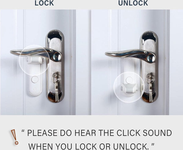 2 Pieces Door Handle Lock Childproof Pet Proof Baby Toddler Safety Door Locks & Lock Mechanisms