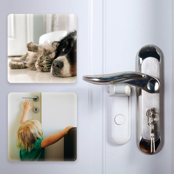2 Pieces Door Handle Lock Childproof Pet Proof Baby Toddler Safety Door Locks & Lock Mechanisms