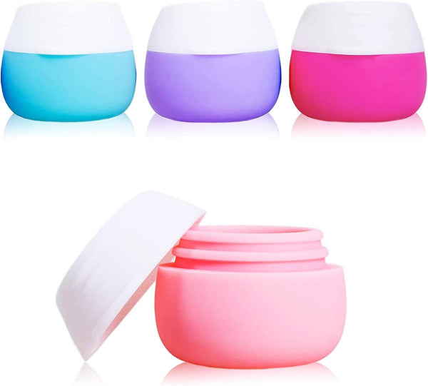 Travel Cosmetic Jars With Lids Containers Pack Of 4 20Ml Leakproof Empty Makeup Sealed For Home And Outdoor Silicone Travel Bottles & Containers