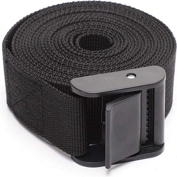 4 Pieces Polyester Lashing Straps With Buckle 25Mm X 1.5M Black Strapping Hardware