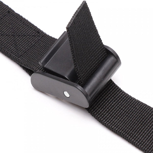 4 Pieces Polyester Lashing Straps With Buckle 25Mm X 1.5M Black Strapping Hardware