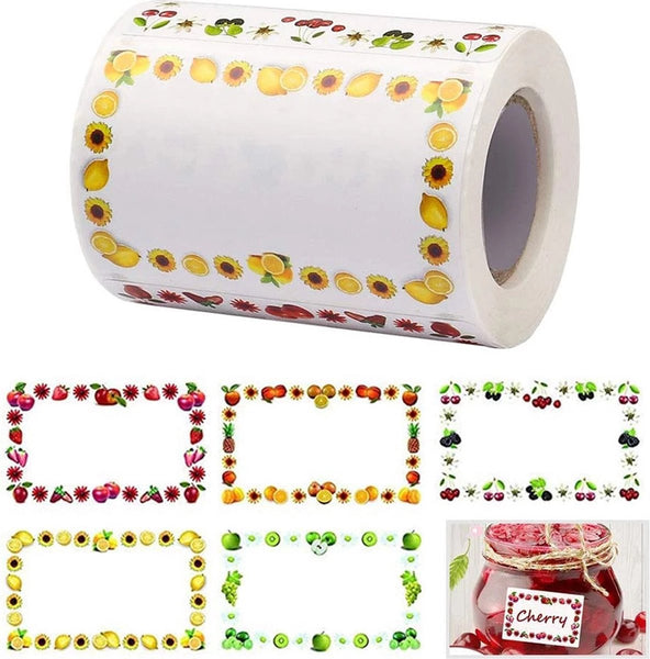 250 Self Adhesive Jam Jar Stickers Fruit Pattern Labels For Kitchen Storage Kitchen Labels