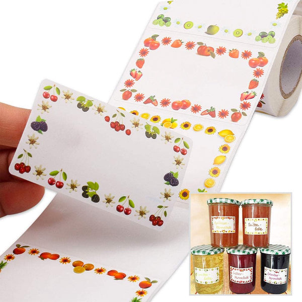 250 Self Adhesive Jam Jar Stickers Fruit Pattern Labels For Kitchen Storage Kitchen Labels