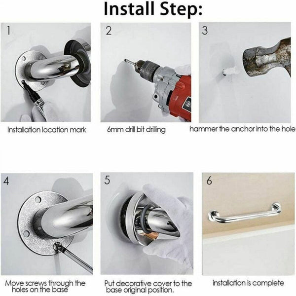 Stainless Steel Safety Grab Bar For Bathroom And Shower Handles & Rails