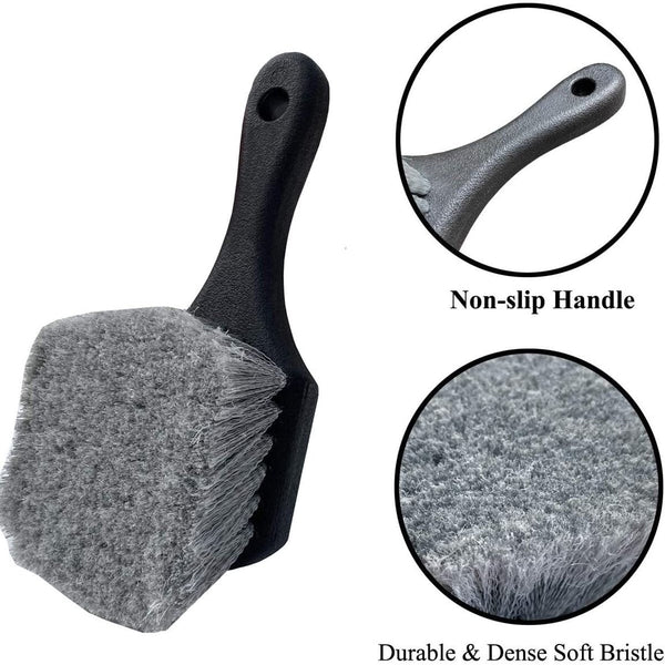 Tire Rim Cleaner Wheel Brush Polish Black Pp Short Handle 2155555Mm Other Automotive Care Supplies