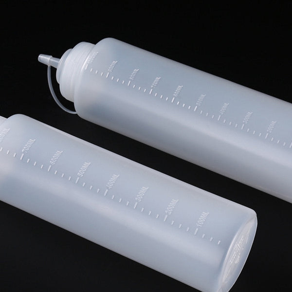 3 Pieces 360 Ml Squeeze Bottle Dosing Sauce Bottles For Garnish Or Batter Plastic White With Spout Cap 6*6*20Cm Spice Jars & Racks