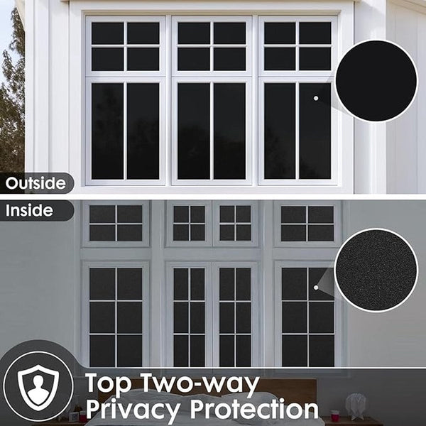 Blackout Film Sun Protection Anti Peep Adhesive Sticker 45Cm X 100Cm With Squeegee Self Backing Window Film