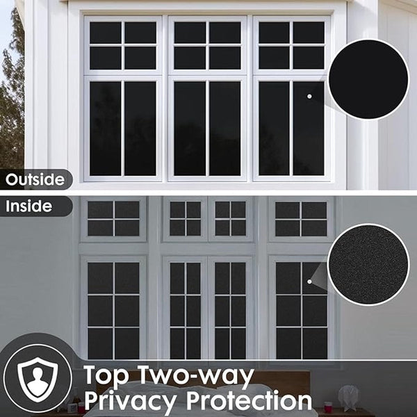 2 Pieces Film Blackout Sun Protection Anti Glare Cloth Including Squeegee Sticker 45 X 100Cm Supplied With Self Adhesive Backing Window Film