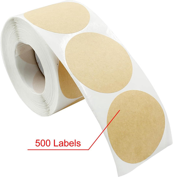 500 Pieces Labels Stickers Round Sealing Food 5Cm Yellow Self Adhesive Removable Easy To Write On And Distinguish For Containers Boxes Bags Kitchen La