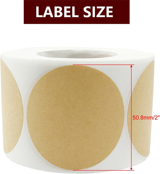 500 Pieces Labels Stickers Round Sealing Food 5Cm Yellow Self Adhesive Removable Easy To Write On And Distinguish For Containers Boxes Bags Kitchen La