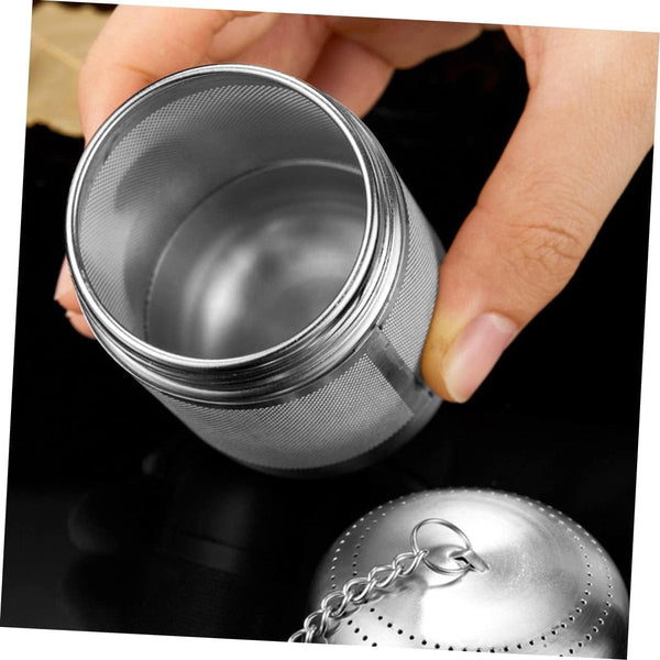 2 Pcs Stainless Steel Herb Ball Tea Infuser Lazy Bags For Boiling Infusers Loose Screw Thread Strainers Brine Basket Mesh Household Soup Tea Infusers