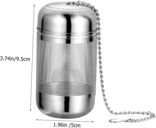 2 Pcs Stainless Steel Herb Ball Tea Infuser Lazy Bags For Boiling Infusers Loose Screw Thread Strainers Brine Basket Mesh Household Soup Tea Infusers