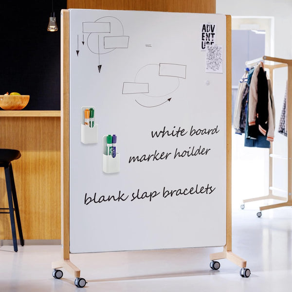 2 Pcs Magnetic Dry Erase Marker Pencil For Fridge Whiteboard School Office Home Organizer 5.6*12Cm Pen Holders