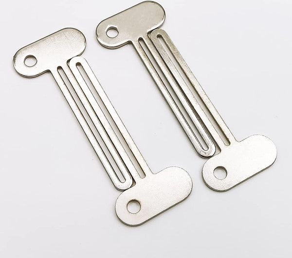 Toothpaste Squeezer 4Pieces Tube Stainless Steel Silver Key Shaped Environmentally Friendly Ergonomic Design Suitable For Creams Gels Other Bathroom A