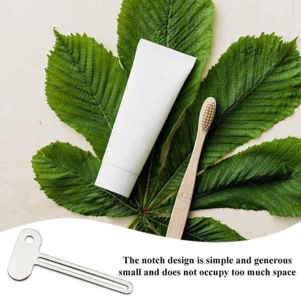 Toothpaste Squeezer 4Pieces Tube Stainless Steel Silver Key Shaped Environmentally Friendly Ergonomic Design Suitable For Creams Gels Other Bathroom A