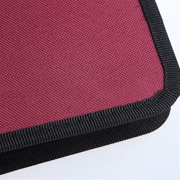Cd Case Storage Folder Dvd Oxford Cloth With Zipper Bag (Rom)/Dvd Cd/Dvd System Suitable For 40 Cds Or Dvds 16*15.5*4.8Cm Red Storage Boxes