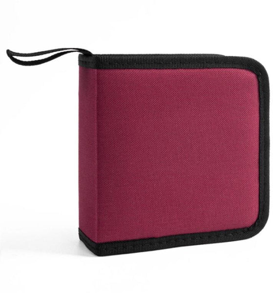 Cd Case Storage Folder Dvd Oxford Cloth With Zipper Bag (Rom)/Dvd Cd/Dvd System Suitable For 40 Cds Or Dvds 16*15.5*4.8Cm Red Storage Boxes