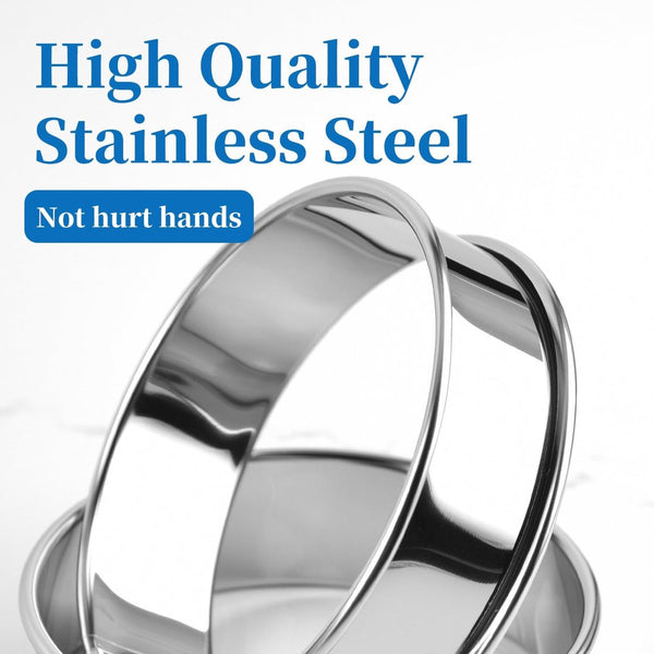 Dessert Tin Set 6 Pieces Stainless Steel 10 Cm Diameter Round Cake Rings Cake Tins