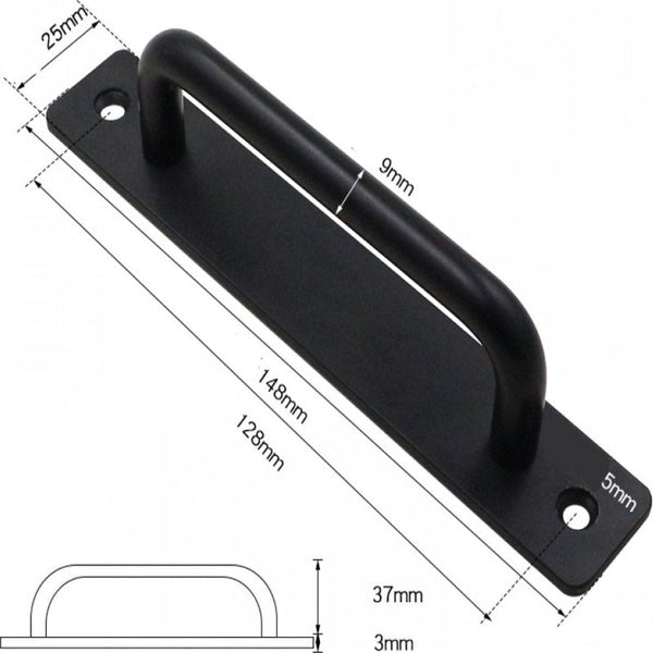 Black Sliding Door Cabinet Furniture Handle With Mounting Bolts Cabinet Knobs