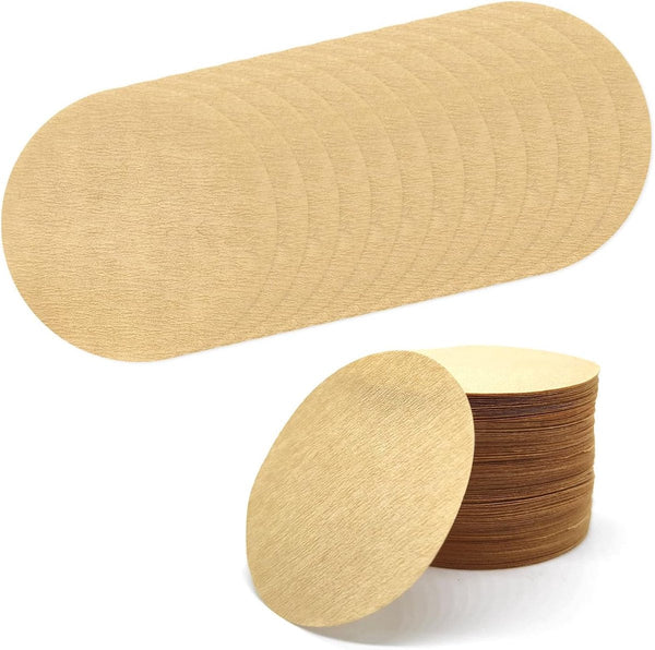 Coffee Filter Paper 400 Pieces Filters Wood Fiber Round Replacement Micropaper Barista Tools For And Espresso Machines 58Mm Khaki Coffee Tea & Espress