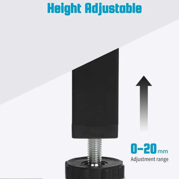 Bed Frame Support Leg 4 Pieces 35 Cm (+2 Cm) Adjustable Black Cold Rolled Iron Furniture Legs Retractable For Frames With M8a60 Mm Bolt Furniture Part