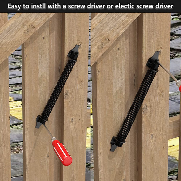 Black Carbon Steel Self Closing Spring For Wooden Gates And Doors 36Cm Other Door Hardware