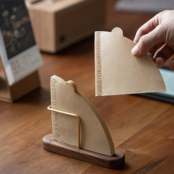 Coffee Filter Holder Universal Bag Paper Accessories Simple & Durable 7 X 14 3.5 Cm Wood Other Coffee Tea & Espresso Makers