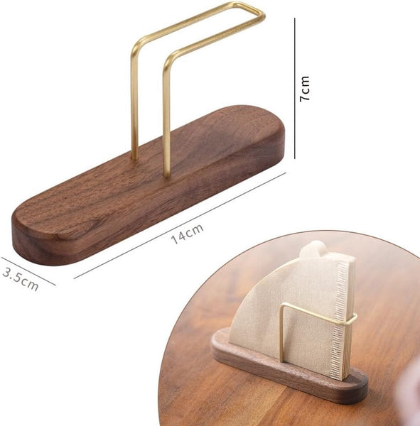Coffee Filter Holder Universal Bag Paper Accessories Simple & Durable 7 X 14 3.5 Cm Wood Other Coffee Tea & Espresso Makers
